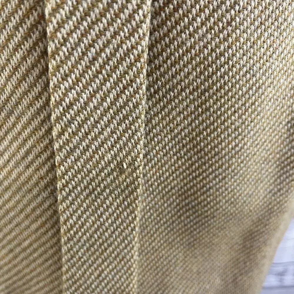 Vintage Carlisle Suit Skirt size 12 Camel Brown Tweed Wool Straight Pencil Knee